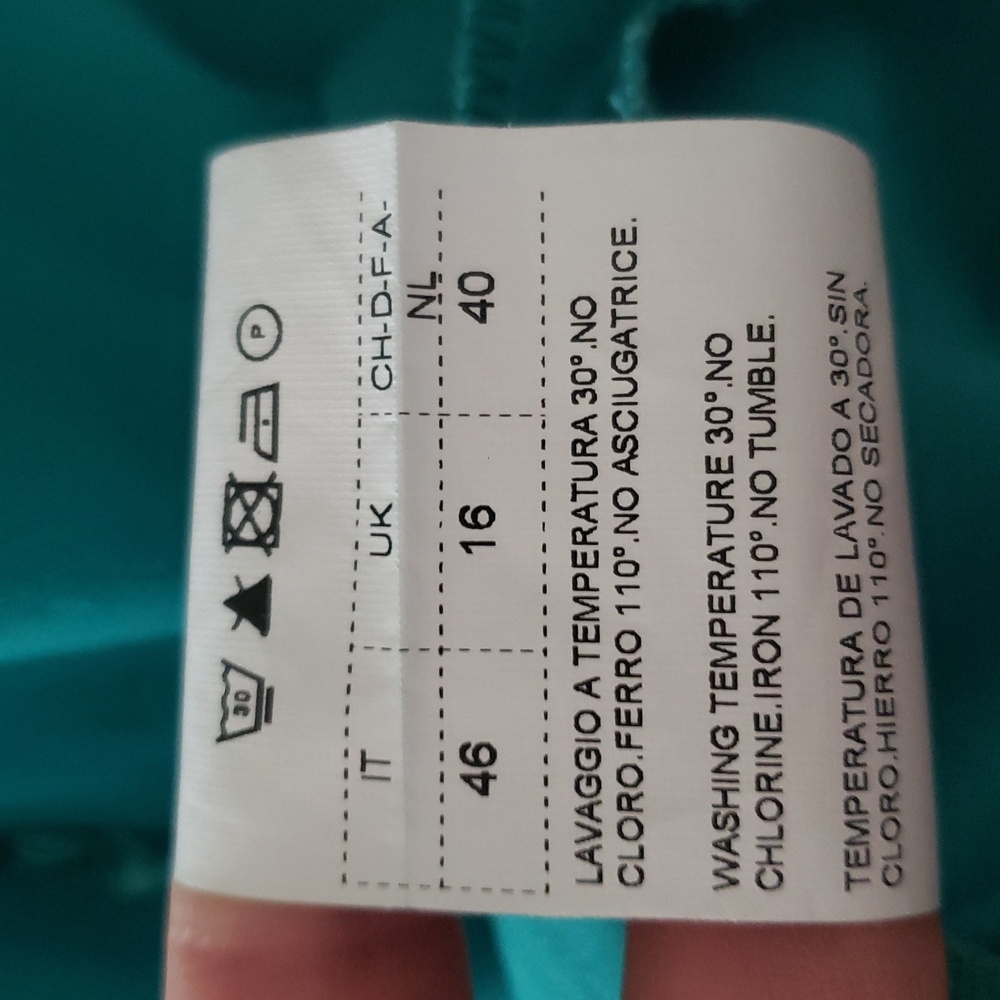 Nadine Milano Teal & White Shift Dress Size 12 - Picture 10 of 11